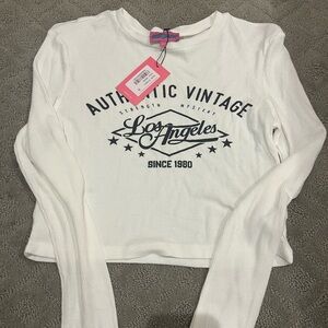 White Long Sleeve Los Angeles Graphic Tee